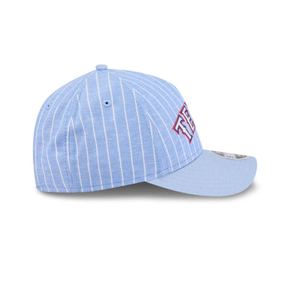 Texas Rangers Pinstripe Linen 9FORTY M-Crown A-Frame Snapback Hat